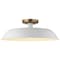 Nuvo Colony 1-Light Medium Flush Mount - Matte White with Burnished Brass 60/7493 - alternate 3